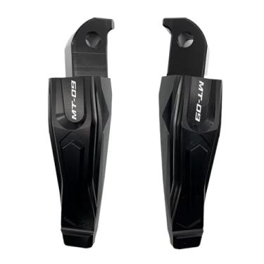 Imagem de Anti-derrapante Pedais de apoio para os pés do passageiro traseiro, para mt09 MT-09 mt 09 2014 2015 2016 2017 2018 2019 2020 fz09(Preto)