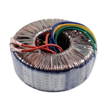 Imagem de 1 peça 20V-0 4,6A; 20V-0 4,6A; 15V-0 0,7A 200W Transformador toroidal de cobre puro adequado para amplificador de potência LM4766 1969