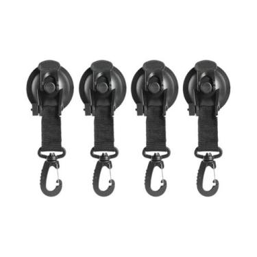 Imagem de Ganchos De Sucção Para Tenda De Carro 4 Peças, Âncoras Laterais Redond