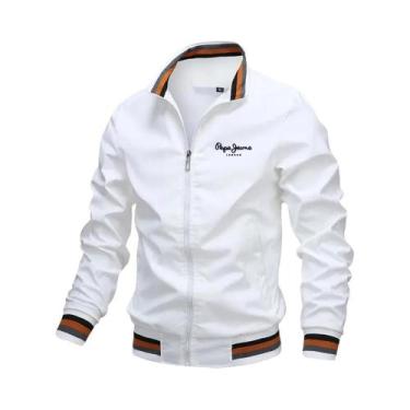 Imagem de Jaqueta Masculina Impermeável Com Gola Alta E Zíper, Casual Para Outon