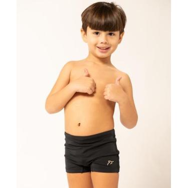 Imagem de Sunga Boxer Infantil Lisa - APNEIA, Preto, P