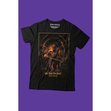 Imagem de Camiseta O Senhor Dos Anéis You Shall Not Pass - Piticas, G1, Preto, U