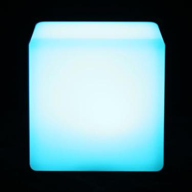 Imagem de Hyuduo Luz Noturna LED, Lâmpada de Mesa Quadrada Com 16 Cores RGB, 4 Modos de Flash, Controle Remoto Regulável, à Prova D'água à Prova de Vibração para Decoração de (Cubo de 10cm (modelo