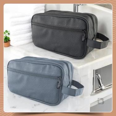 Imagem de Necessaire Feminina Masculina Com Alça Lateral Bolsa de Mão Organizado