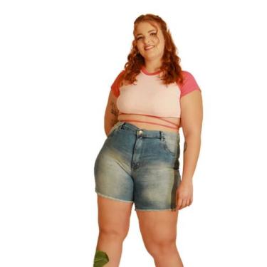 Imagem de Bermuda Jeans Plus Size Feminina Lycra Razon Jeans, 52