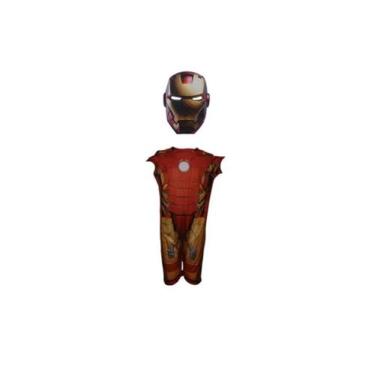 Imagem de Fantasia Infantil Roupa Homem De Ferro Com Máscara E.v.a. 3D. - Bilili
