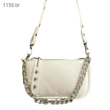 Imagem de Bolsa Feminina de Ombro e Transversal Inspiração Luxo com Alça de Corr