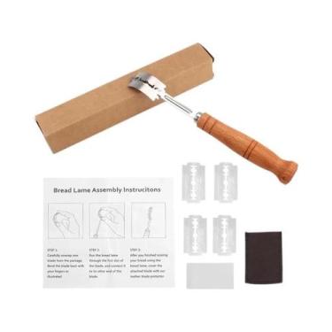 Imagem de Ferramenta De Corte Para Massa De Pão Com Cabo De Madeira, Ideal Para 