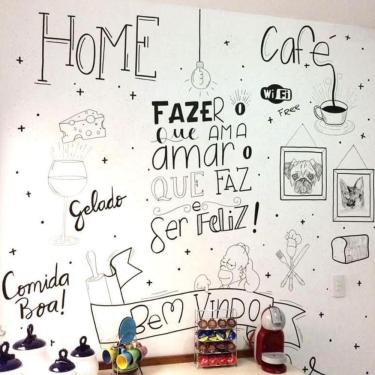 Imagem de Adesivo Lousa Quadro Branco Papel Parede Fosco Escrever Adulto Infantil Escritório Escola 2mx45cm Envelopamento Lavável