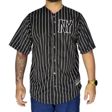Imagem de Camisa Baseball M10 Classic NY Listrado Preto-Masculino