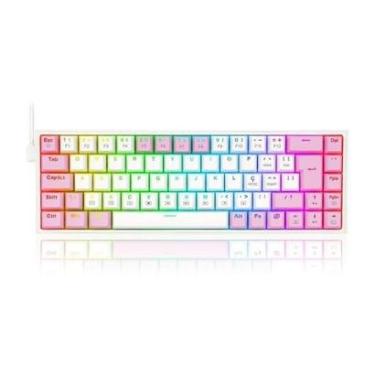 Imagem de Teclado Mecânico Gamer Redragon Castor, RGB, Switch Brown, ABNT2, K631WP-RGB (PT-BROWN)-Unissex
