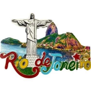 Imagem de Imã de Geladeira em Resina Decoração lembrança do Rio de Janeiro Souve