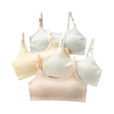 Imagem de Sutiãs De Treinamento De Algodão Para Meninas, Com Copas Removíveis, R