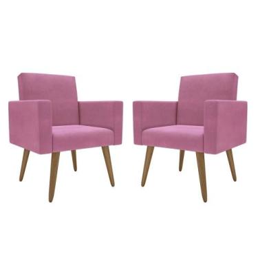 Imagem de Kit 2 Poltronas para Sala de Estar e Recepção Lina - Móveis Mafer, Ros