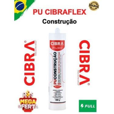 Imagem de Pu Construção Cola Selante De Poliuretano Cibra Flex 400g Branco Para 
