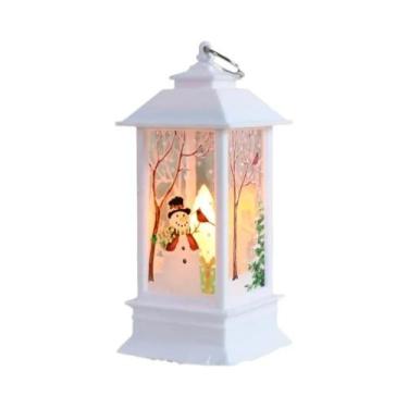 Imagem de Lanterna Noturna De Natal Com Papai Noel, Boneco De Neve E Rena, Ornam