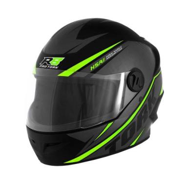 Imagem de Capacete Fechado Pro Tork R8 Fecho Micrométrico Preto E Verde