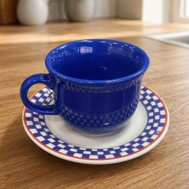 Imagem de Xicaras Café Chá Donna Jardim Cerejas Oxford 200ml Kit 6pçs - Genérico