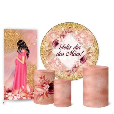 Imagem de Trio Capas Cilindro + Painel Redondo + Lateral Dia das Mães K2MAE0020 