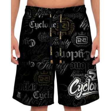 Imagem de (LANÇAMENTO) Short Cyclone Veludo Long Gothic Letters, Preto, GG