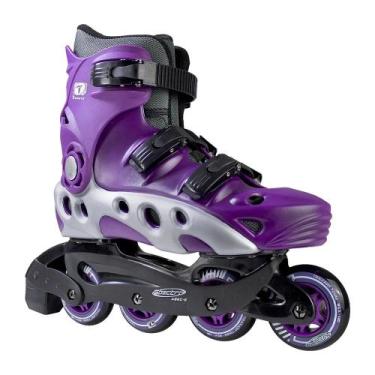 Imagem de Patins inline traxart spectro roxo 72mm abec 5 + brinde, 41/42 10#