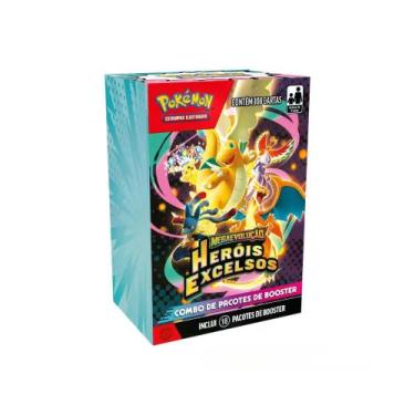 Imagem de Cartas - pokemon - combo de booster 18 pacotes - herois excelsos - cop