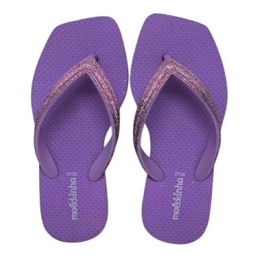 Imagem de Chinelo De Dedo Infantil Menina Facil Calce Macio Molekinha, Lilás, Ro