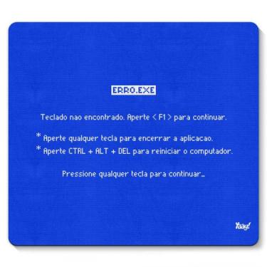 Imagem de Mouse Pad Emborrachado 23x20cm Hacker Yaay!, BSOD Teclado