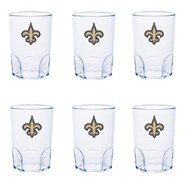 Imagem de Kit 6 Mini Copo New Orleans Saints Acrílico 60ml - NFL