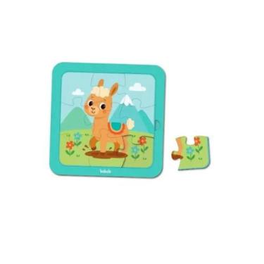 Imagem de Brinquedo Educativo Quebra Cabeças 09 peças - Lhama - BABEBI
