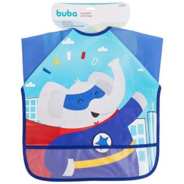 Imagem de babador avental com mangas superhero - Buba