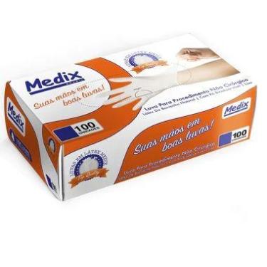 Imagem de Luva Para Procedimento Não Cirúrgico Látex MEDIX (caixa com 100), P