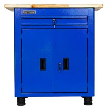 Imagem de Bancada fechada com 1 gaveta e 2 portas - RLL-280 (Azul) - Rotterman, 