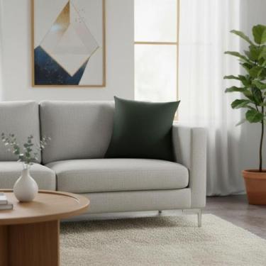Imagem de Capas para Almofadas 55x55 Tecido Algodão Cor Verde - Nallu Decor