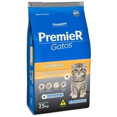 Imagem de Ração Premier Ambientes Internos Gatos Filhotes Frango 7,5Kg