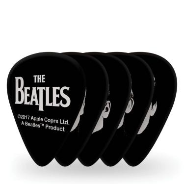 Imagem de Palheta Média 1CBK4-10B2 Celuloide Coleção The Beatles com 10 Unidades Preto D'Addario