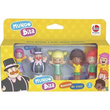 Imagem de Dedoches Turma do Mundo Bita 5 Fantoches de Vinil Atóxico Personagens Icônicos Mundo Bita