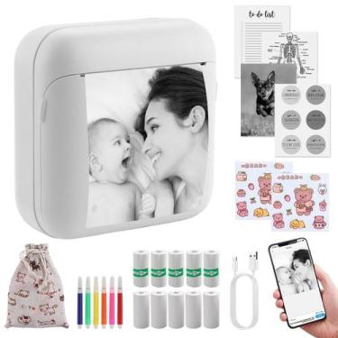 Imagem de Mini impressora de adesivos eSynic Bluetooth portátil 1200 mAh