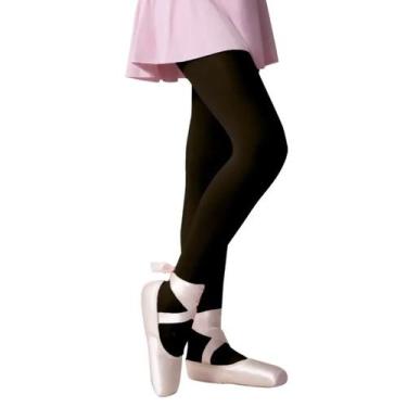 Imagem de Meia calca infantil fio 40 ballet jazz elastano 9580 selene, EG, Preto