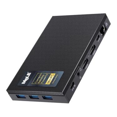 Imagem de MeLE Mini PC sem ventilador Quieter3C, N5105 8GB 128GB, ultrafino e portátil, pequeno, micro computador de mesa com função completa USB-C, Gigabit Ethernet, IPXE, PD3.0, Desbloquear BIOS, suporte VESA