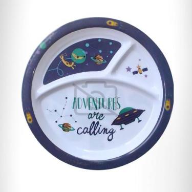 Imagem de Prato Fundo Infantil Divisórias Personagens Melamine Tuut Cor:ABELHA, 