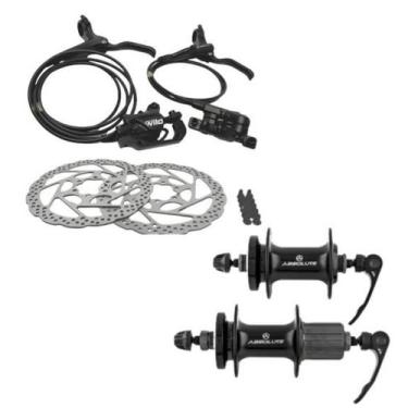 Imagem de Kit Par Cubos Rolamentado Nero E Freio Hidráulico Absolute