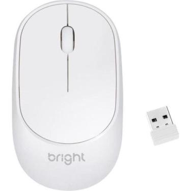 Imagem de Mouse Sem Fio Bright MS001 Branco