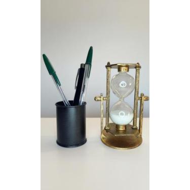 Imagem de Ampulheta Decorativa Porta Canetas Luxo 15cm - Congratulations Store