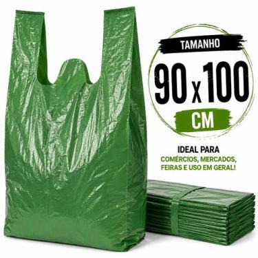 Imagem de SACOLA PLASTICA RECICLADA REFORÇADA 90x100 5 KG RESISTENTE - E A COSTA