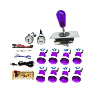 Imagem de Kit De Arcade LED Estilo Americano Para PC Raspberry Pi Com Cabo Encod