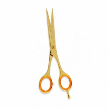Imagem de Tesoura Para Cabelos, Corte Fio Laser 6.0 Aço Inox Japones Dourado - D