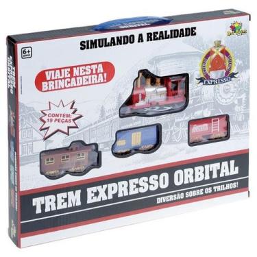 Imagem de Pista Trem Expresso Trilho Orbital 19 Peças Ferrorama Art Brink