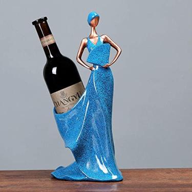 Imagem de Pkfinrd Estantes de vinhos para artesanato em resina, lindos suportes de vinho, armários de janela, decoração de sala de estar (tamanho C: C)