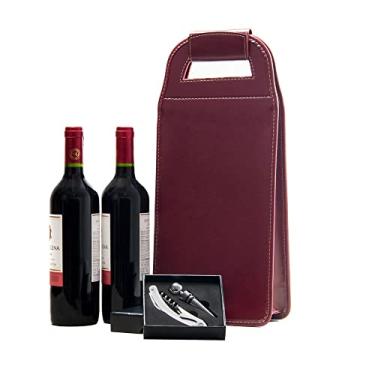 Imagem de Bolsa Porta Garrafas com Kit Vinho 2 Peças Incorpast – Presente Elegante, Funcional e Ideal para Lazer, Eventos e Armazenamento Seguro de Bebidas